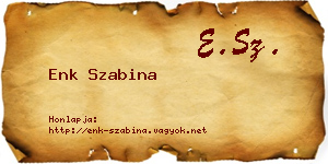 Enk Szabina névjegykártya